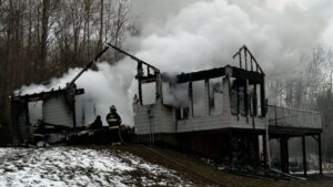 Fire destroys Carson Lake house - lithium battery is suspected cause