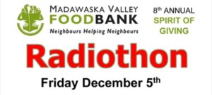 Food Bank Radiothon is live on Dec.5
