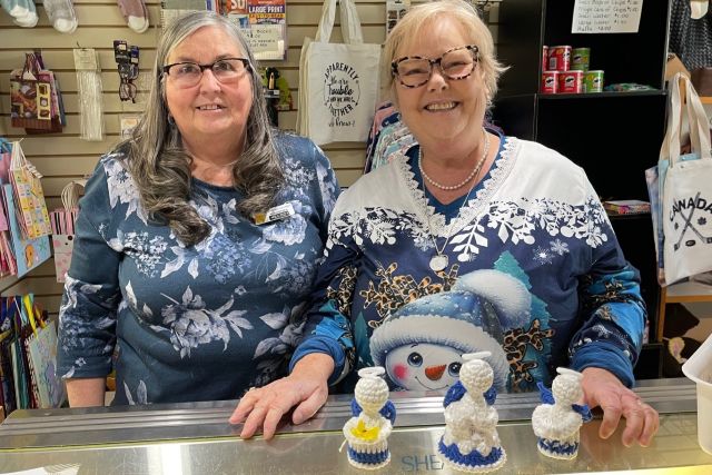 Hospital auxiliary gift shop crocheted goods benefit local healthcare