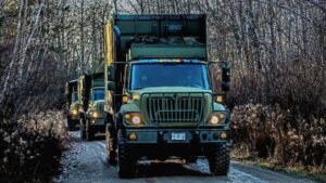 Increased military traffic on area roads