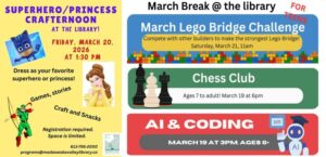 March Break activities with Madawaska Valley Public Library