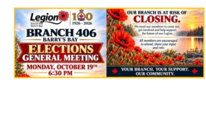 Step up to save the Barry's Bay Legion