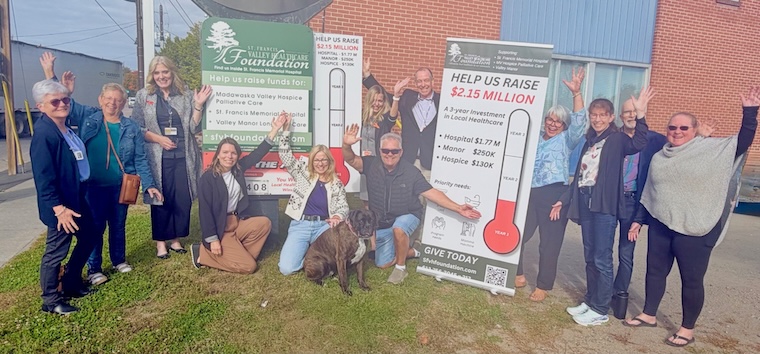 Progress towards local healthcare goal of $2.15 million on new thermometer